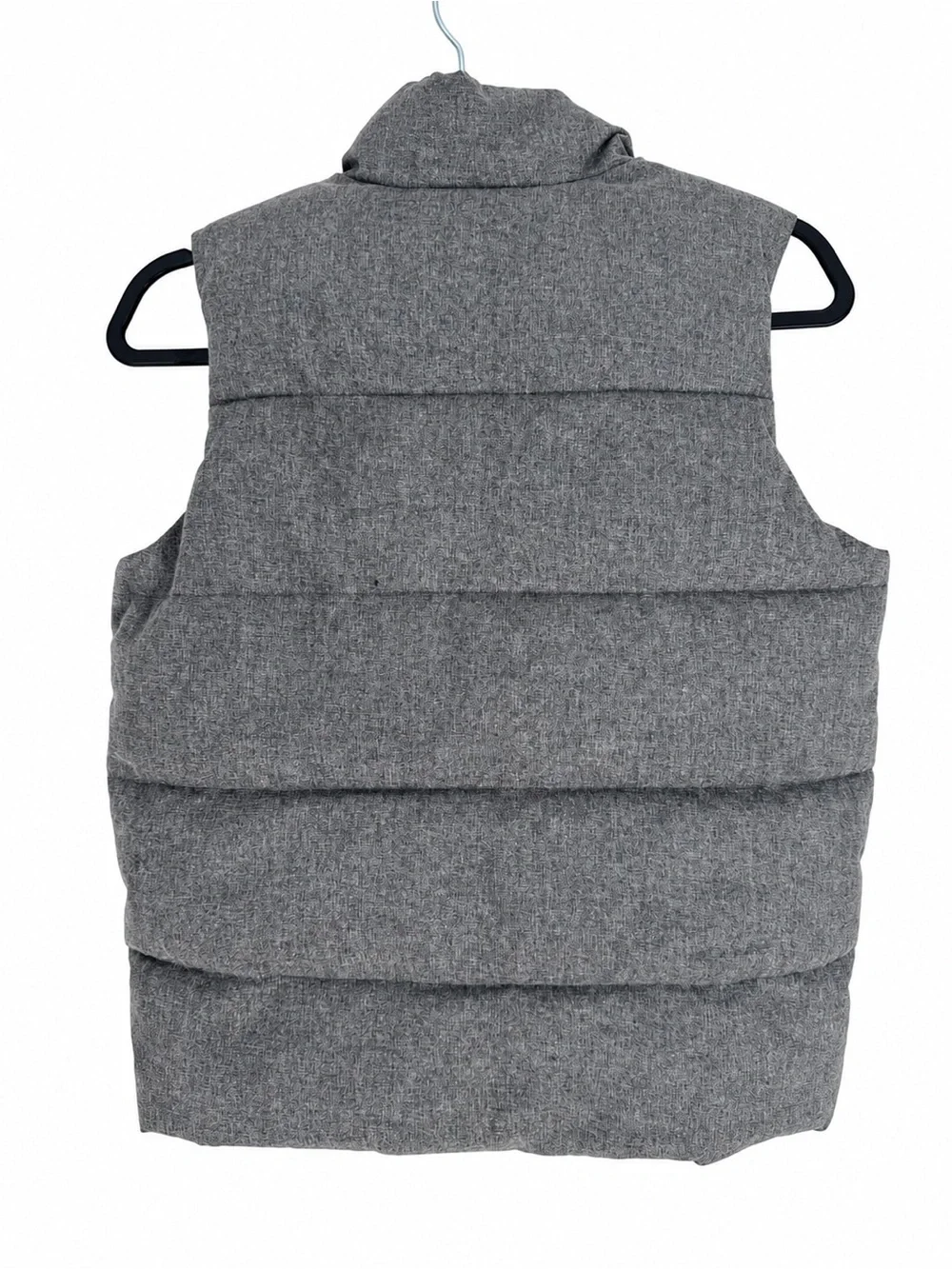 Gap Kids Gray Puffer Vest Sherpa Fleece Lined Snap Front Winter Pocket Unisex M
